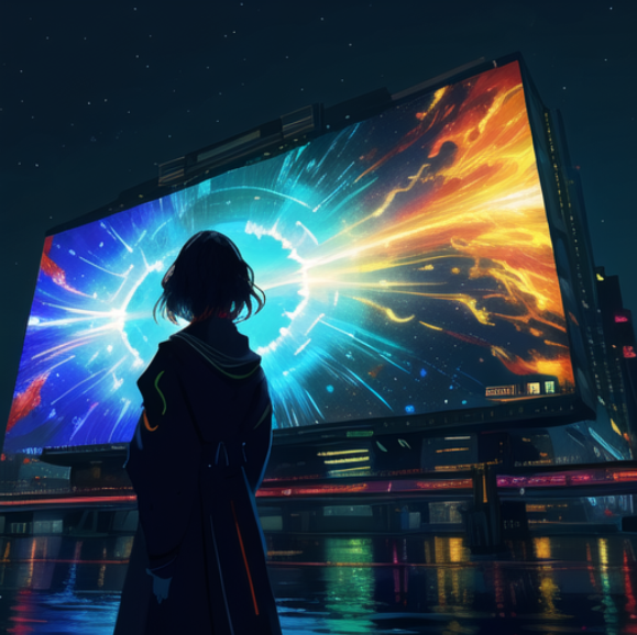 Video synchronous control of floor tile screen: cr